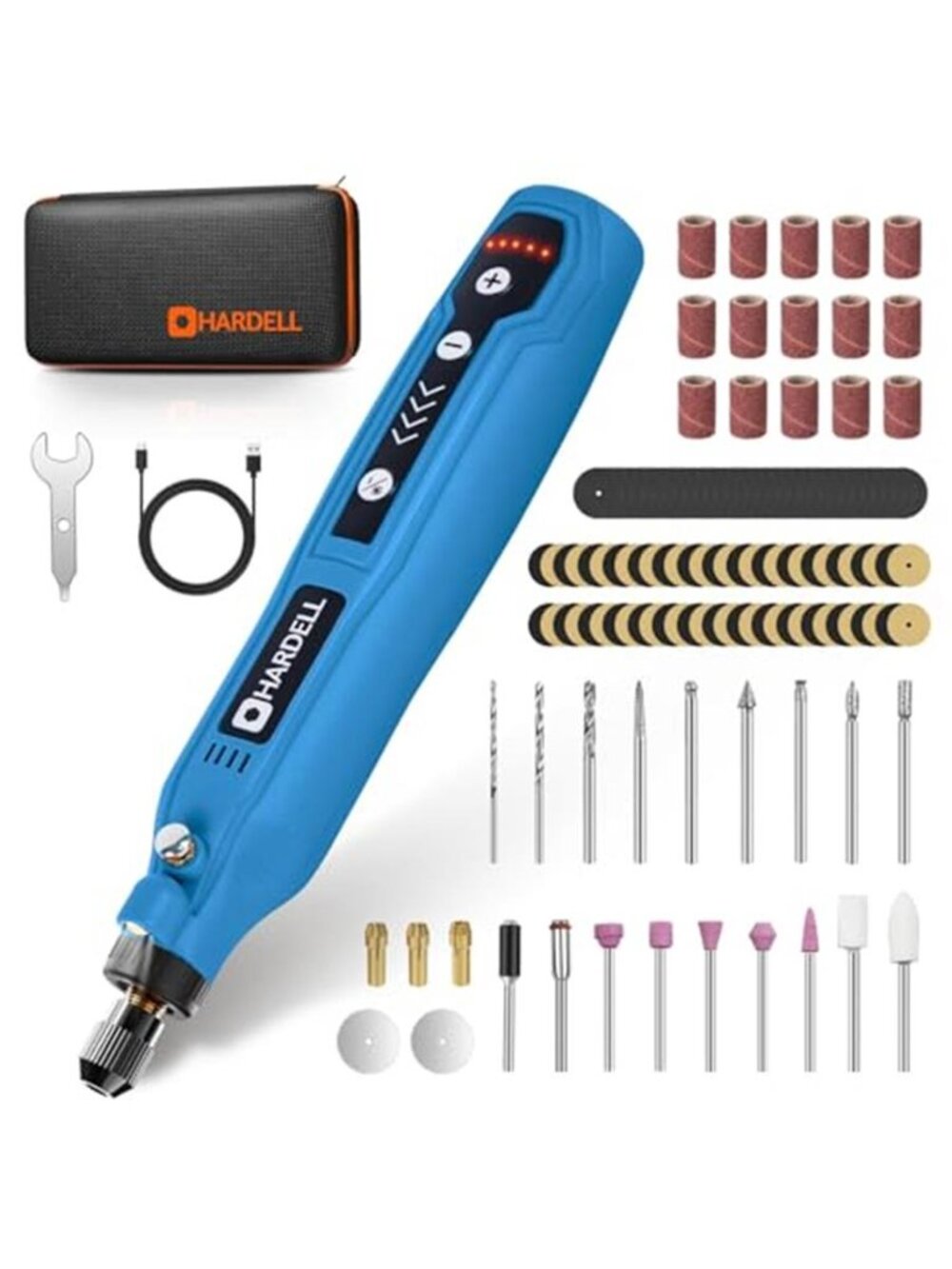 New Cordless Mini Rotary Tool Kit, 5-Speed with 69 Accessories, USB-C